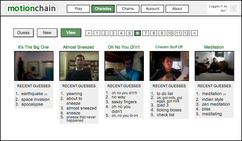 charades answers and guesses