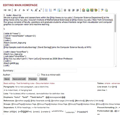the underlying markup