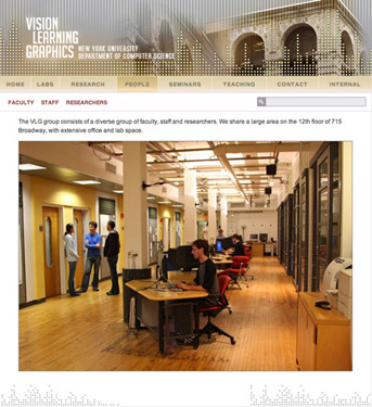 a university lab website