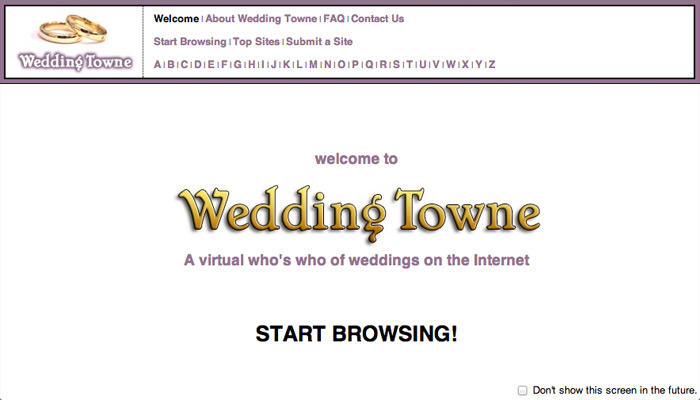the front page of a website